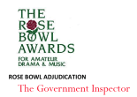 The Rose Bowl Awards Adjudication for The Government Inspector